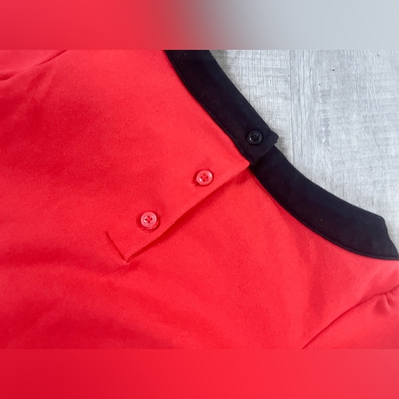 Janie and Jack Parisian Play Date Colorblock Girls Kids Red Black Dress Sz 4 - Picture 6 of 6